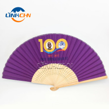 promotional bamboo foldable hand fan in hotsale